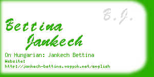 bettina jankech business card